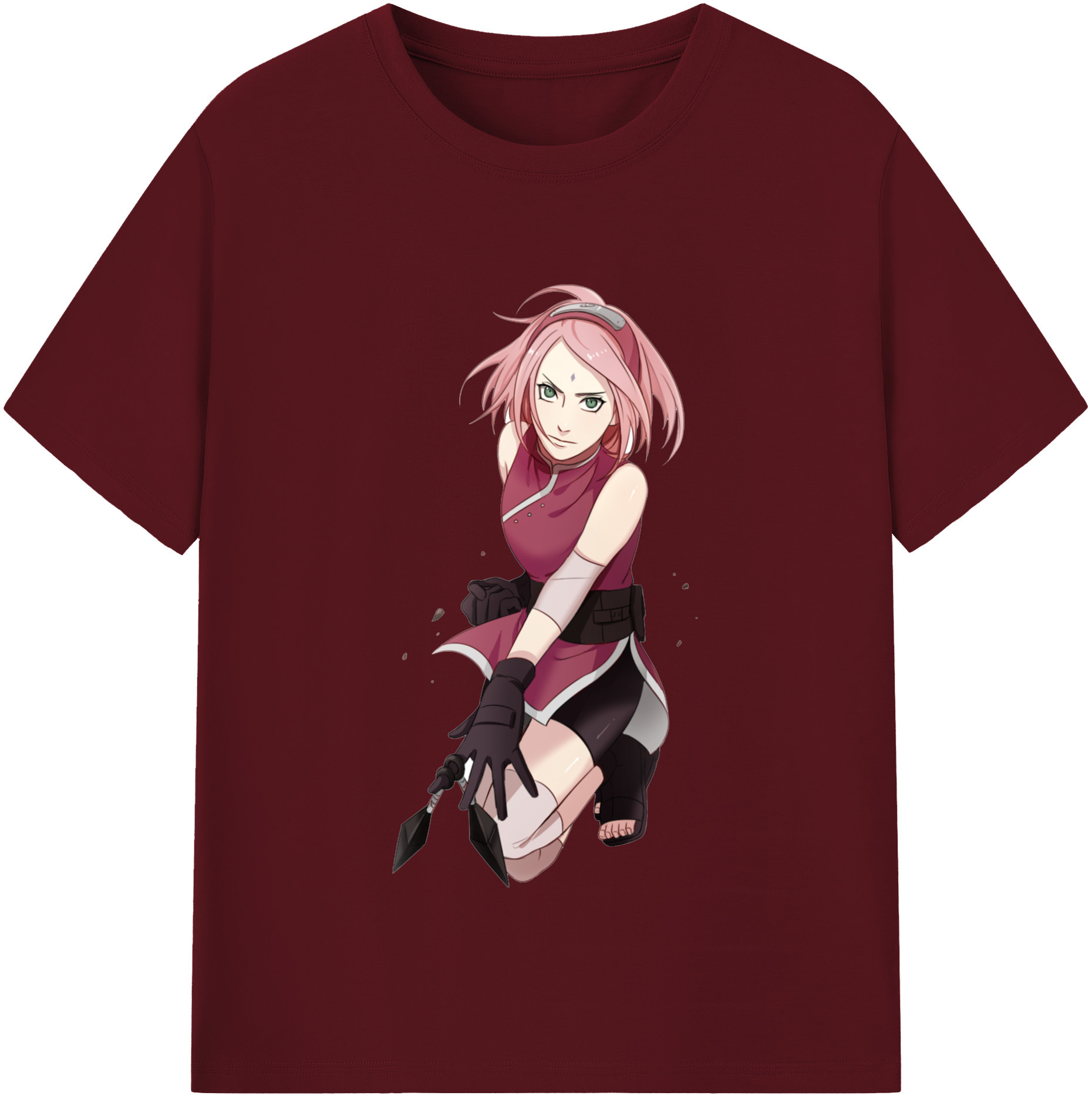 （画像用） NARUTO -ナルト- 春野サクラ Haruno Sakura 綿100％半袖Tシャツ（フロントプリント）